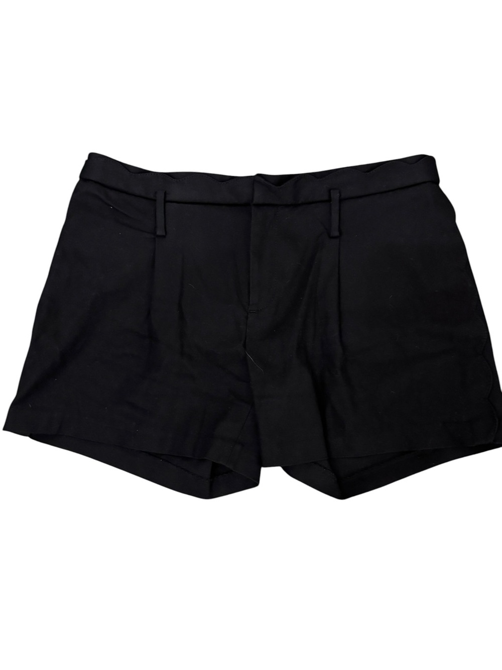 Banana Republic Black Tailored Shorts Women's Size 8 Scalloped Detail